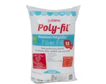 Fairfield Poly-Fil Stuffing FPF12A - 100% Polyester - Sold by the 12 Ounce (340g) bag