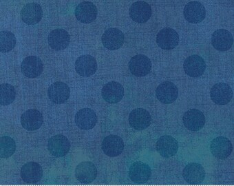 Grunge Hits the Spot 30149 56 Dark Sea Blue BasicGrey for Moda Fabrics - Priced by the 1/2 yard