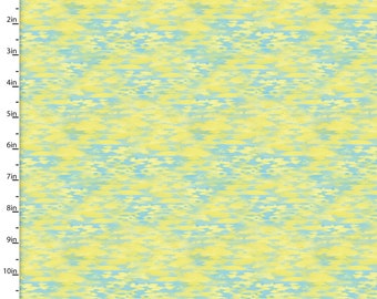 Mystic Ocean - 14609 Yellow Reflection - Water ripple - Sunlight ripple - Fabric Edition 3 Wishes - End of bolt 18-inches