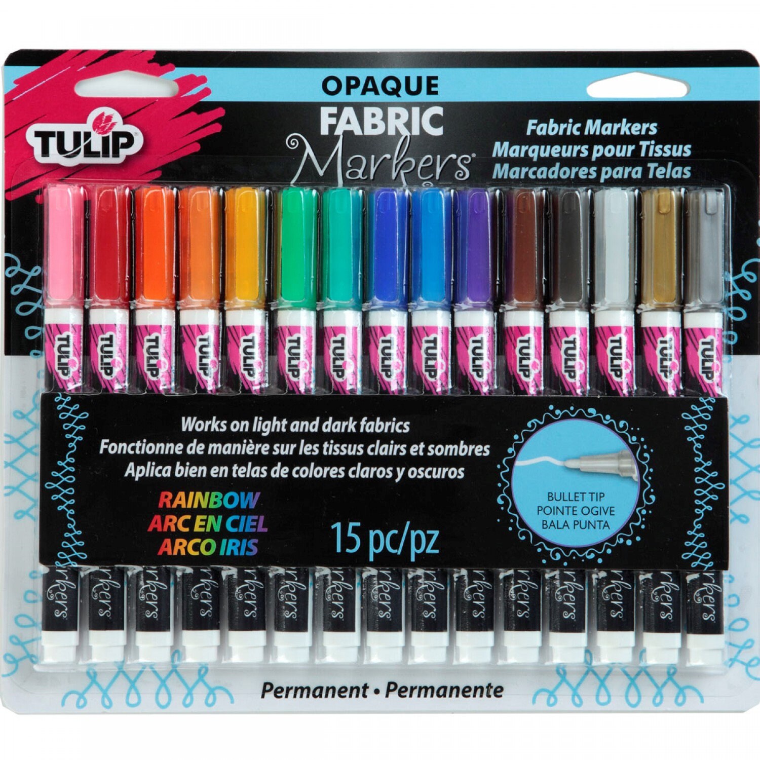 Crayola Fabric Markers, 10 Colored Fabric Markers Red, Brown