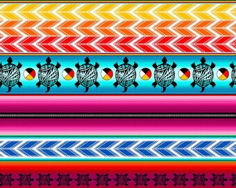 Turtle Fabric 558 Rainbow - Striped Tucson by Elizabeth Studio - Priced by the 1/2 yard