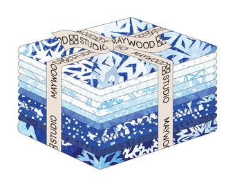 Paper Flurries by Maywood Studio - Fat Quarter Bundle - 11 pieces per pack Plus (1) 42 x 42-inch Panel