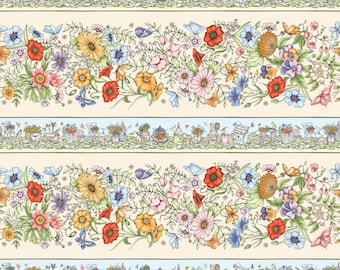 Garden Stroll - Maywood Studio by Kris Lammers - Yellow Butterfly - MAS 10121 E - Priced by the half yard