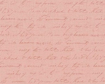 Petal Bouquet Script Print - 4965 P Pink - PNB Textiles by Katie Pertiet - Priced by the half yard