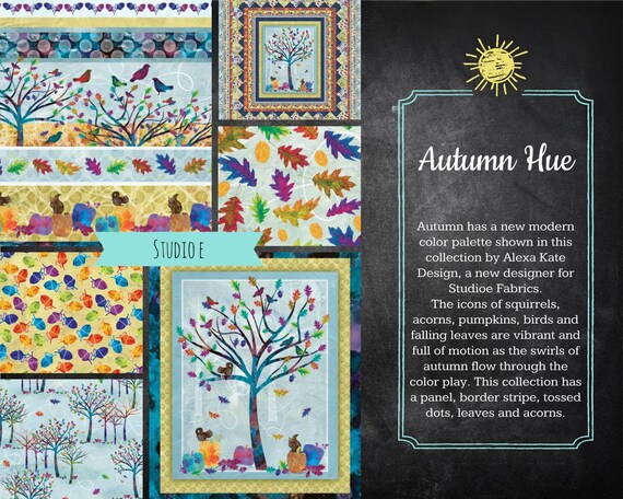 Craft AUTUMN HUES Cotton Fabrics By Studio e Fabrics Quilting Dressmaking