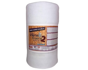 Fusible Double Sided - Warm Fleece 2 WAC1893 - 45" White - Polyester Batting - Priced by the half yard