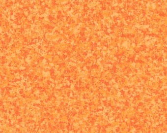 Carrot Orange Solid Textured Fabric - Quilting Treasures QT Basics Color Blend - 23528 OS - Priced by the 1/2 yard