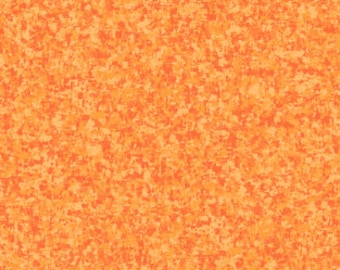 Carrot Orange Solid Textured Fabric - Quilting Treasures QT Basics Color Blend - 23528 OS - Priced by the 1/2 yard