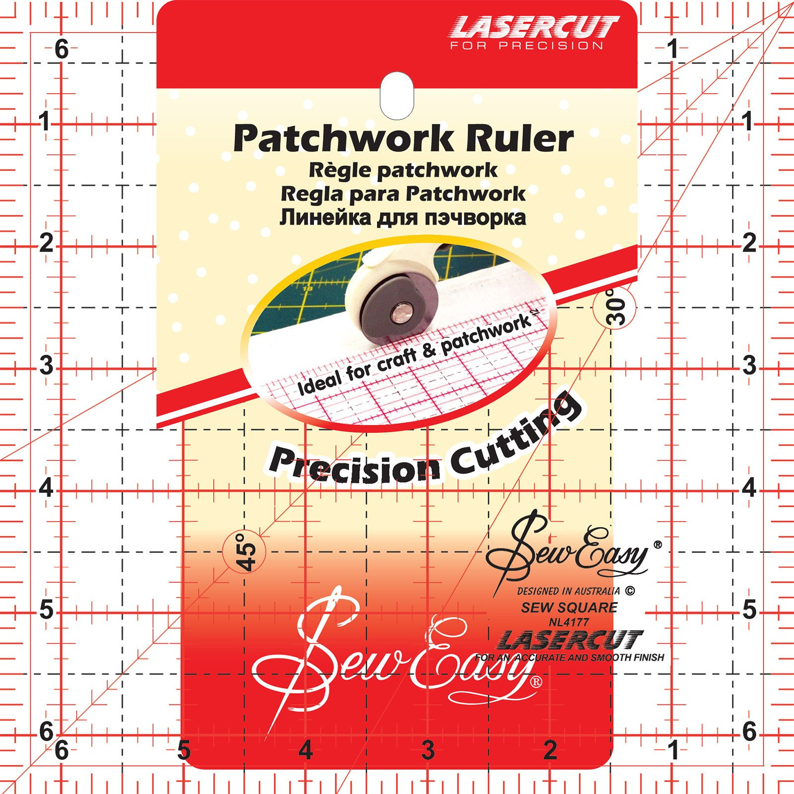 Sew Easy 60 Degree Triangle Patchwork Ruler NL4173