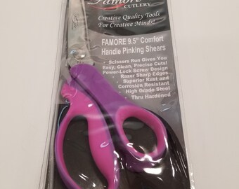 Famore Pinking Shears -  Comfort Handle - 9.5 inch - High Grade Steel - German Made - 771 Sold by the each