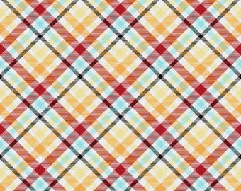 Monster'ocity - Glow in the Dark - Bias Plaid  1236G-84 - Shelly Comiskey for Henry Glass - Priced by the Half Yard