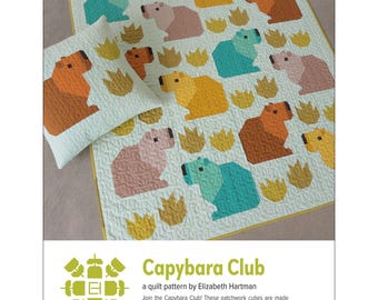 Capybara Club Pattern - Elizabeth Hartman - Variable Size, Quilt Pattern