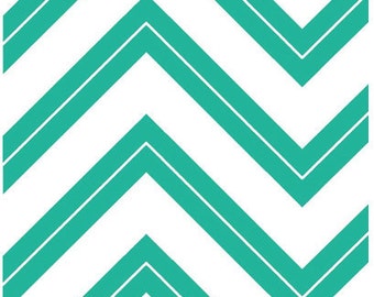 Chevron Fabric - Cruzin' Zig Zag by Barbara Jones of QuiltSoup for Henry Glass 5993 01 Teal blue - Priced by the 1/2 yard