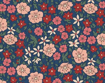 Riley Blake Woodland Walk: Autumn Berries - Daisy Delight - Priced by the half yard