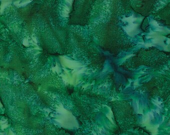 Hoffman Bali Batik - 1895 237 Aventurine - Green Blue Hoffman Fabrics - Priced by the Half Yard