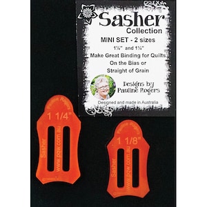 Pauline's Quilters World Bias Sasher Strip Tool Choose from three sizes Mini, Small, Medium sold by the Unit set Mini - Binding