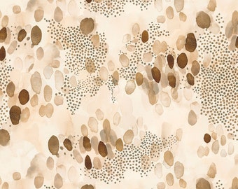 Serene Nature Tonal Spots - Laura Horn P&B Textiles - 5100 E Brown Cream - priced by the half yard