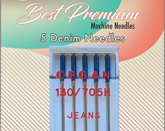 Clover Best Premium Denim Sewing Machine Needles Size: 90/14 Part No. 9117 - Made by Organ Needles