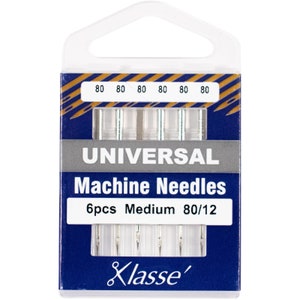 Klasse Universal Machine Sewing Needle - Size 80/12 - Pack of 5