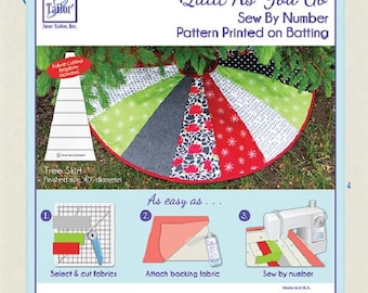 Quilt As You Go 40-Inch Tree Skirt - June Tailor 1492 - DIY Project Printed Fusible Interfacing