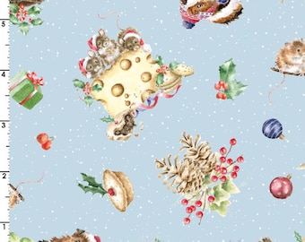One Snowy Day - Furry Friends - 10373  - B (Blue) Hannah Dale for Maywood Studio - Priced by the Half Yard