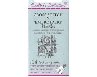 John James Crafters Collection Cross Stitch & Embroidery  # JJCC013 - 14 count needles
