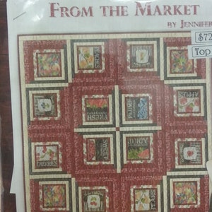 Kit de edredón / Adorno de mesa con From the Market de Janet Pugh para Wilmington - Kit de bricolaje de 63&quot;x63&quot;