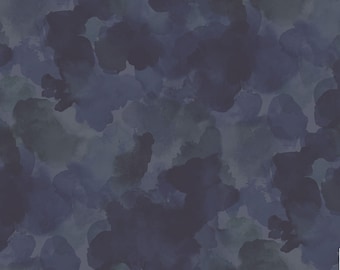 Serene Nature Navy Blue Blender - Laura Horn P&B Textiles- Blue 5102 NN - priced by the half yard