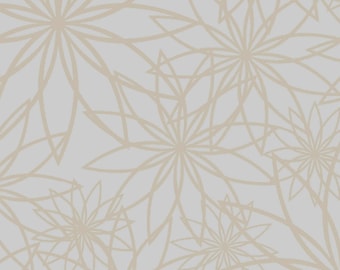 Star Flower 108 Inch Wide - MAS QB 104-E2 White/Cream - Maywood Studio - Wideback - Beautiful Backing - Priced by the Yard