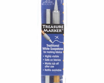Soapstone Marking Pen - Cottage Mills Treasure Marker TM 600 - white soapstone - Starter pen Comes with two sticks