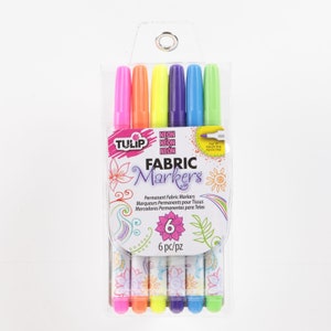 Fabric Markers Neon Tulip 10 Pack Brush Tip Marker Pack Permanent Vibrant  Color Monichelles Girls Gift Easter Gift 