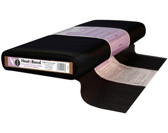 Heat N Bond Woven Black - Ultra Soft Fusible Polyester Interfacing - Thermoweb Brand 2506 - Priced by the yard x 20 inch wide