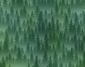 268 OR 1 Fir Tree Green Fabric - In the Beginning - Priced by the 1/2 yard - APNSH
