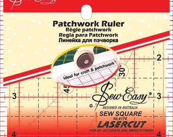 Sew Easy Patchwork Ruler - 4.5 Inch Square - sold by the each - #4176