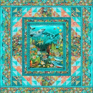 Calypso II In The Beginning Jellyfish 30CAL 2 Teal Priced by the Half yard image 3