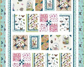 Curiosities Quilt Top Kit - Curio Fabric -Betsy Olmsted for Windham Fabrics  / Pattern by Wendy Sheppard - DIY Project - Finishes 56"x67"