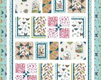 Curio Fabric - Curiosities Quilt Top -  Betsy Olmsted for Windham  / Pattern by Wendy Sheppard - DIY Project - Finishes 56"x67"