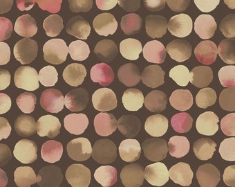 Serene Nature Dots - Laura Horn P&B Textiles- Brown ZP - priced by the half yard