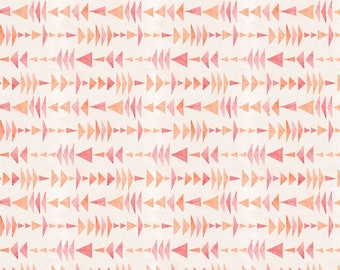 Paisley Place - Triangle Drop  - Wilmington Prints - 15706 183 Blush Orange - Priced by the half yard