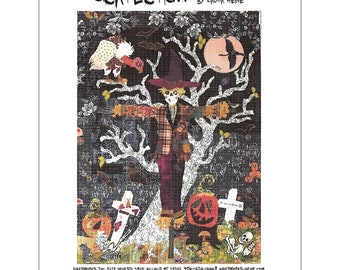 Scarecrow -  Laura Heine - Applique Quilt -   DIY Pattern Or Kit Option - 25" x 35" full size reusable template pattern