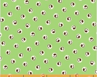 A is For Alphabet 37341 6 Green Circle Fabric - by My<3KT for Windham Fabrics - Priced by the half yard