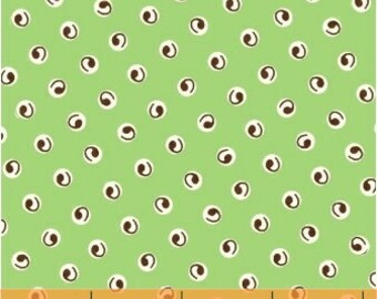 Green Circle Fabric from A is For Alphabet by My<3KT for Windham Fabrics 37341 6 Green - closeout by the yard