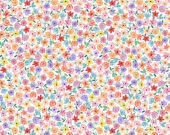 Nature Studies MAS10753 Z Mini Floral Multi-Color Fabric -  by Maywood Studios - Priced by the 1/2 yard