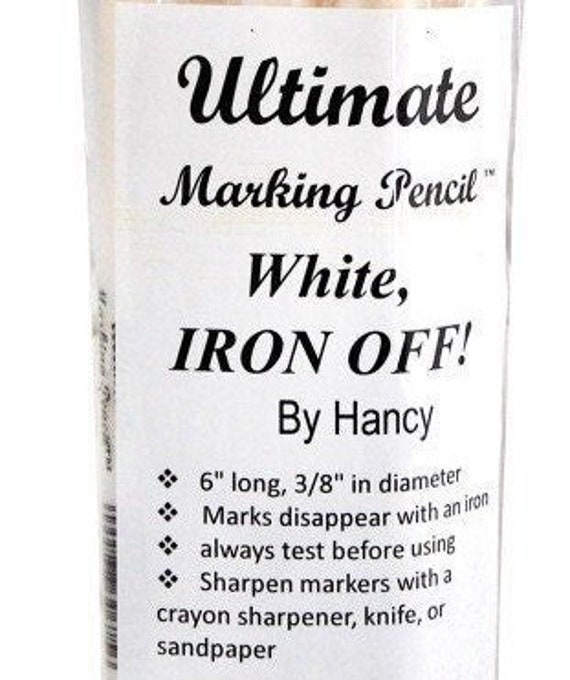 Iron off Pencil Ultimate Marking Fabric Marker Heat Erasable Marker, White  Marker, Dark Fabric Marker Hancy White Sold by the Each 