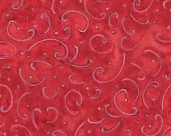 Calico Scroll 60084 - Calico Red Rooster Collection - Springs Creative Designer Prints - Priced by the Half Yard