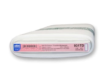 Pellon 931 TD Mid-to Heavy-Weight Fusible Non-woven Interfacing Stabilizer - Priced by the One Yard, 20-Inch Wide