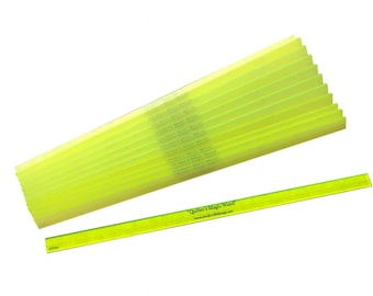 Quilters Magic Wand Quilt guide - Marking Ruler - 1/2" x 12" - Fluorescent Green