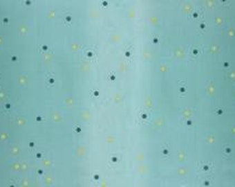 Ombre Confetti 10807 207M  Lagoon - Metallic Dots - Blue Turquoise - V & Co. Moda Fabric - Priced by the half yard