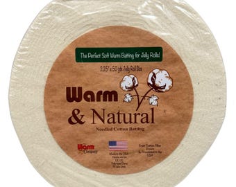 Warm & Natural 50-Yard Roll x 2. 25 wide - WAC 2313 - Jelly Roll Rug Batting