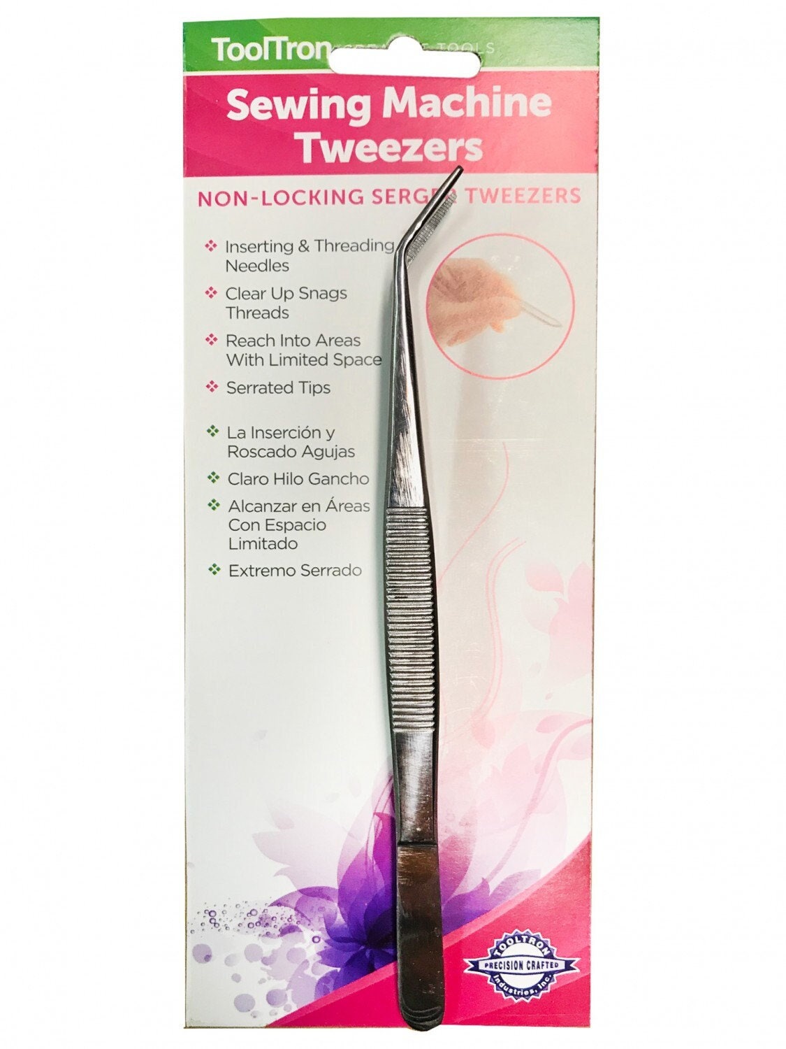 Tool Tron Serger Tweezers Craft Tweezers Needle Threader 7 inch
